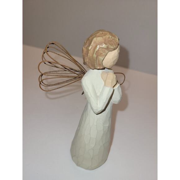 Willow Tree Angel of Wishes Figurine Susan Lordi 2000 Demdaco Resin Metal Wings - Picture 5 of 7